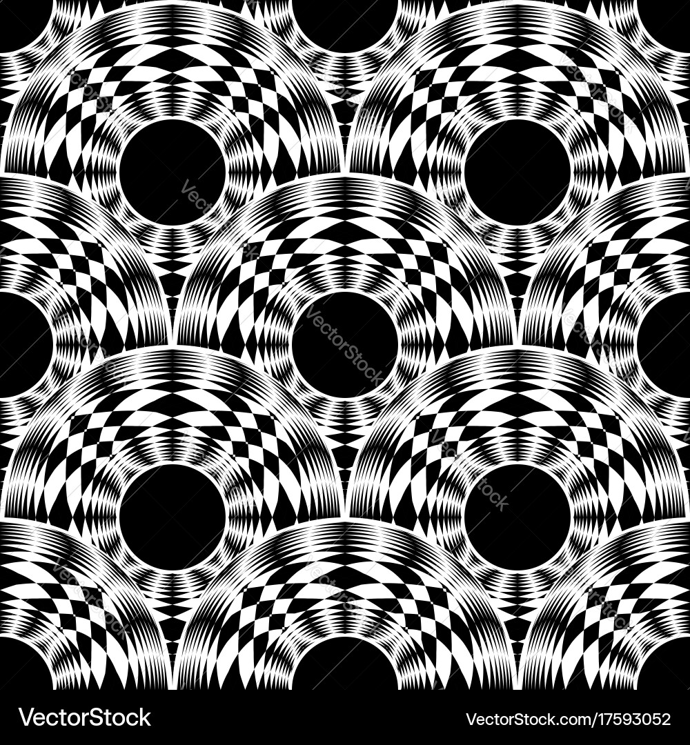 Design seamless monochrome circle pattern vector image