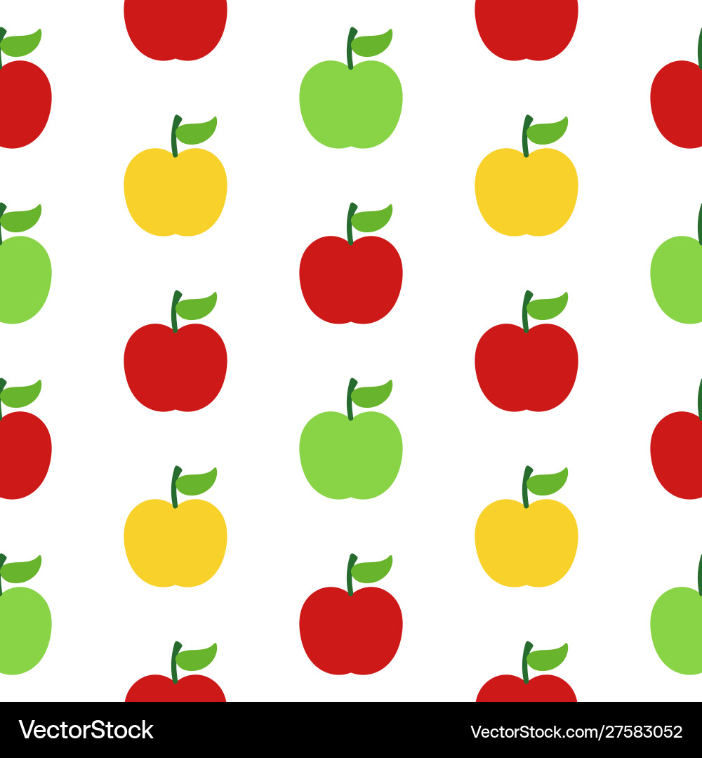 Different apple pattern on white background Different apple pattern on white background vector image
