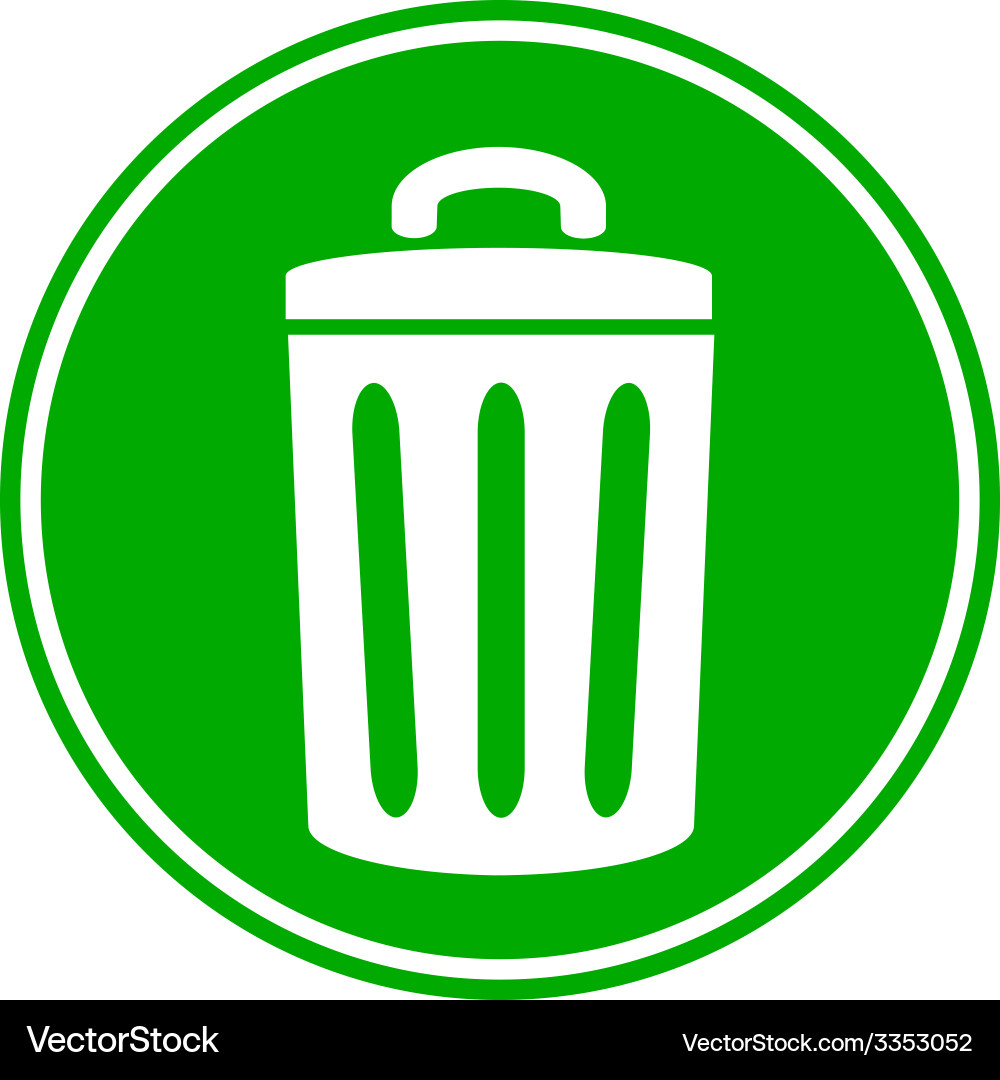 Garbage button Vector Image