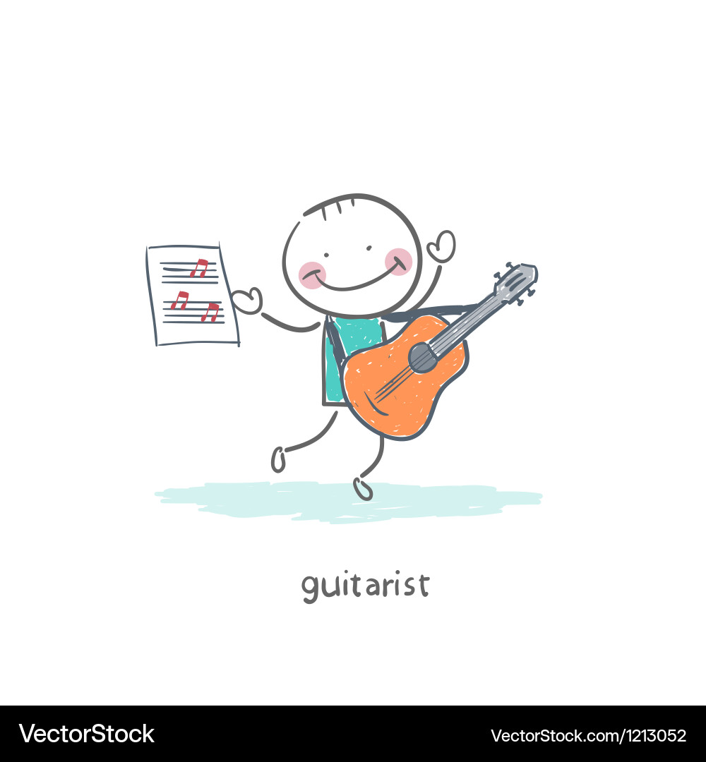 Gitatist Vector Image