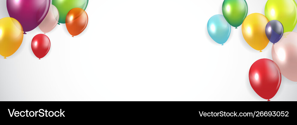 Glossy Happy Birthday Konzept mit Ballons Glossy Happy Birthday Konzept mit Ballons vektorbild