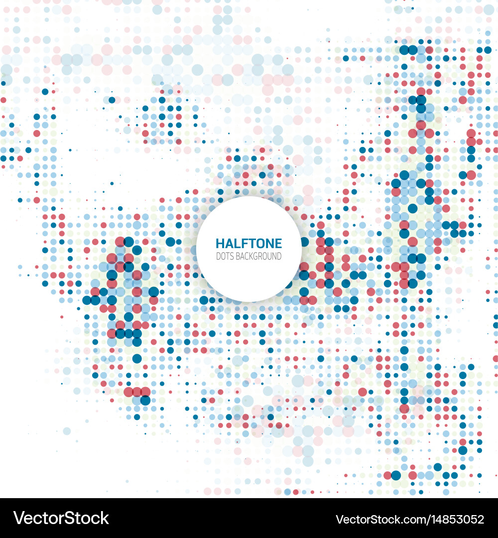 Halftone Dots Pattern Background vector image