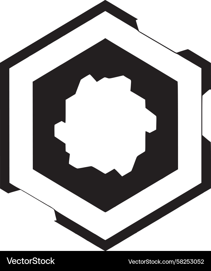 Hexagonal Framework Blueprint Vector Image
