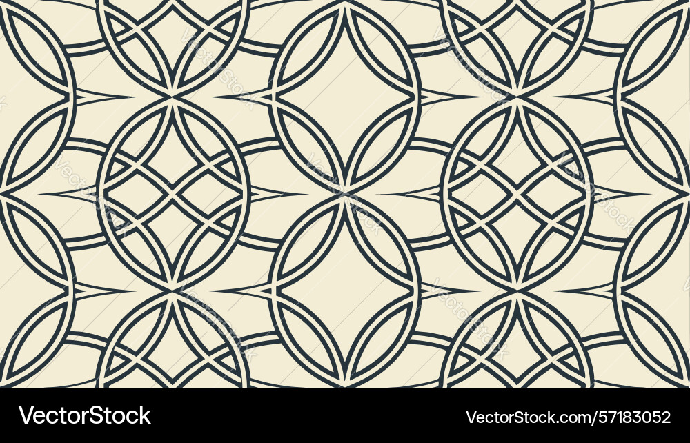 Interlocking circles geometric pattern modern vector image