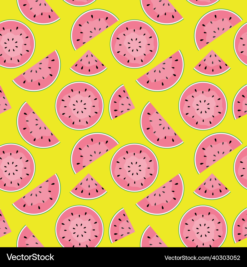 Seamless pattern background with watermelon Seamless pattern background with watermelon vector image