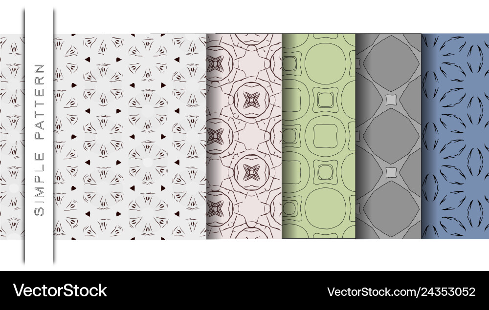 Set of the simple wallpaper pattern background Vector Image