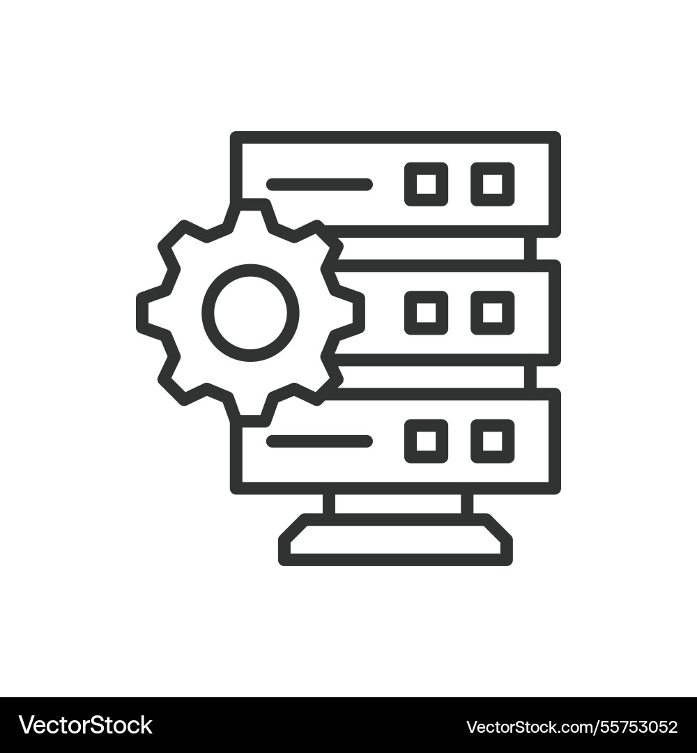 System administration icon in line design System administration icon in line design vector image