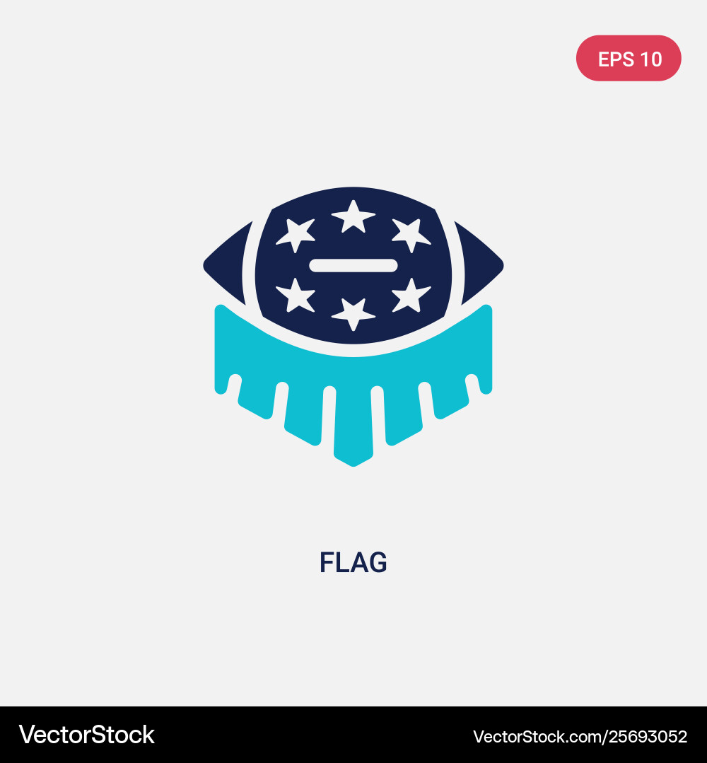 Zwei Farb-Flagge-Symbol aus amerikanischem Fußball Zwei Farb-Flagge-Symbol aus amerikanischem Fußball vektorbild
