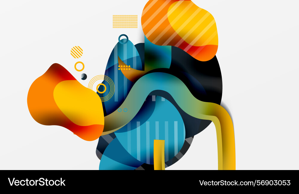 Abstract shapes overlap creating dynamic Abstract shapes overlap creating dynamic vector image