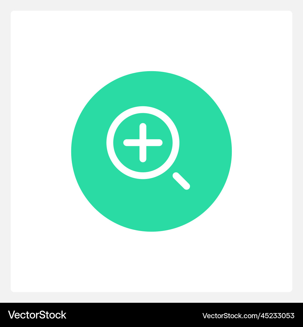 Active zoom plus button ui element template Active zoom plus button ui element template vector image