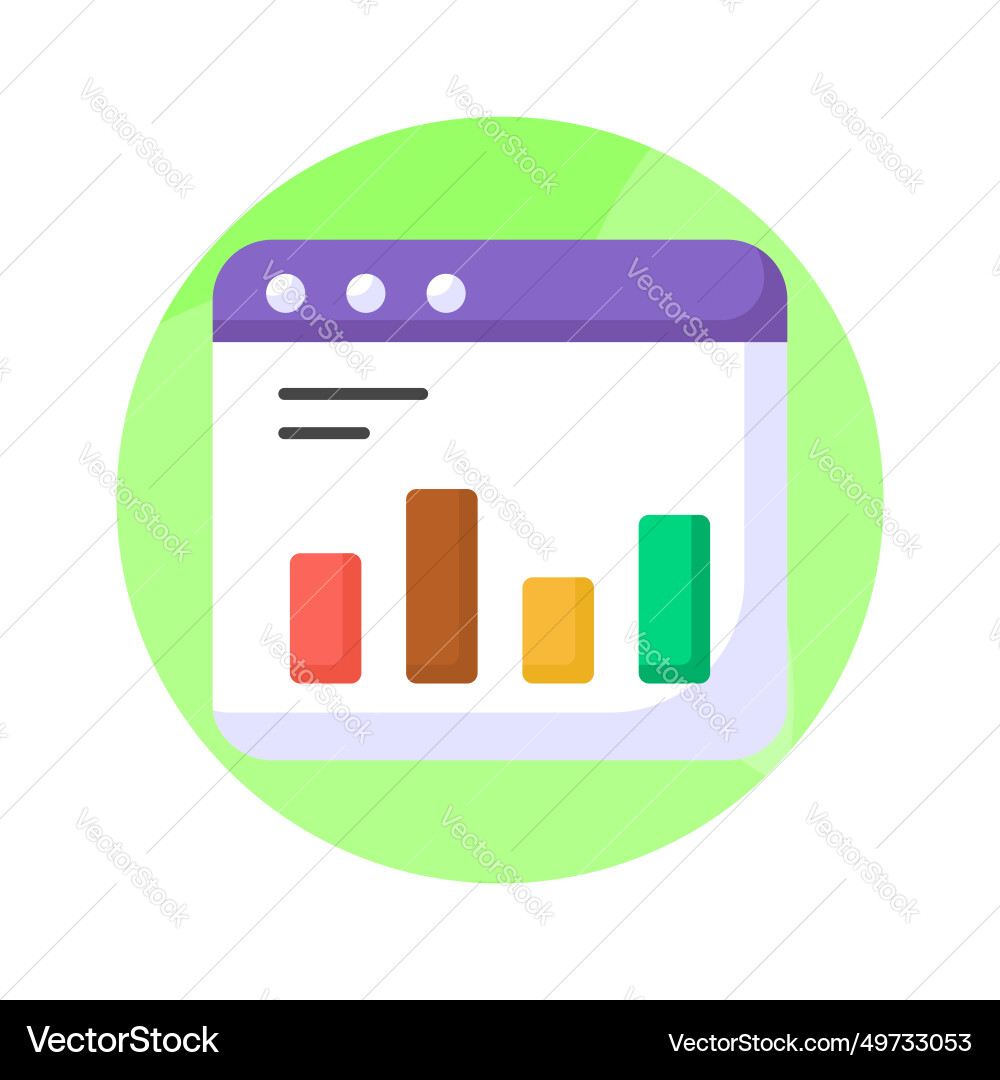 An icon of web analysis in trendy style isolated vector image