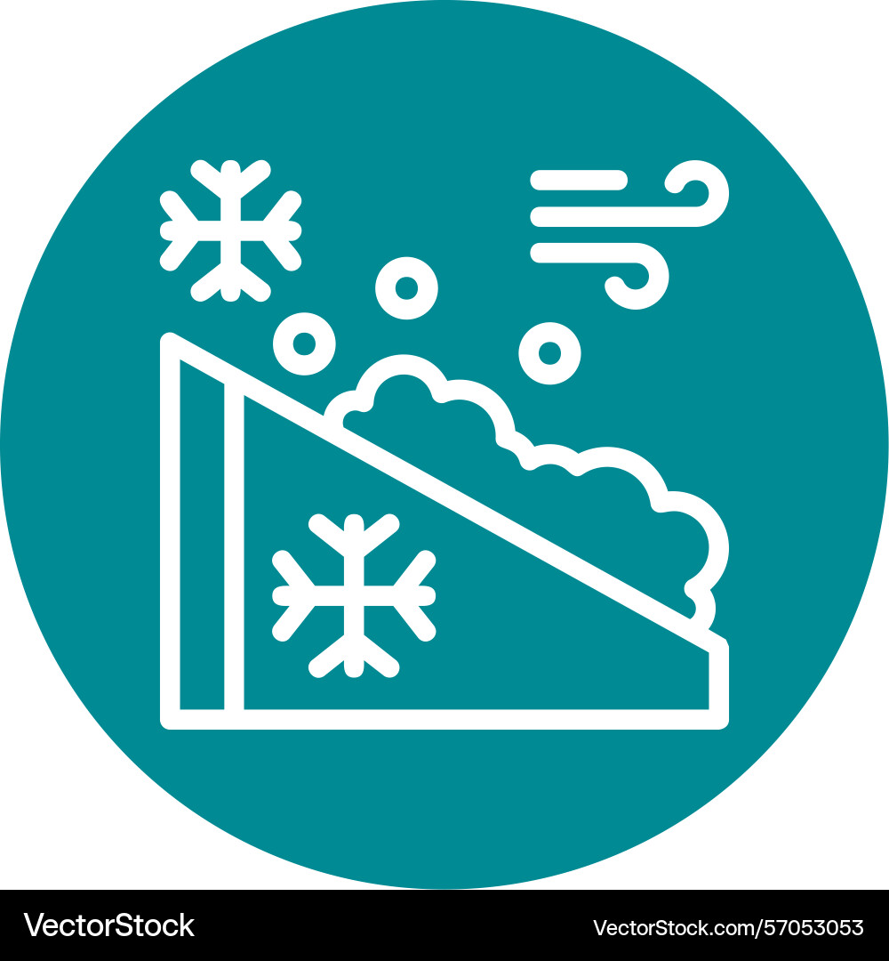 Avalanche line circle style icon design Vector Image