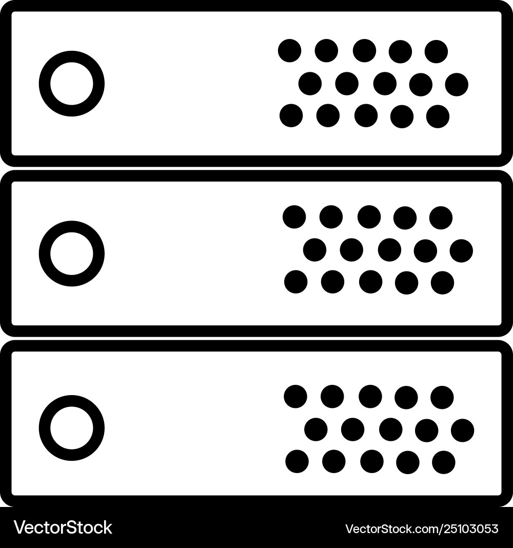 Big Data Server Icon Element Web für mobile vektorbild