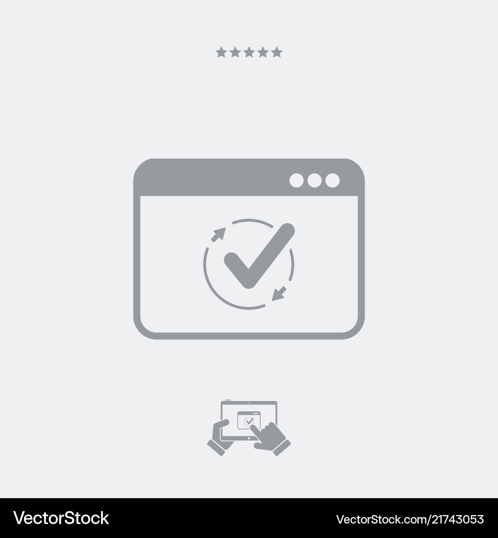 Checked synchronization icon vector image