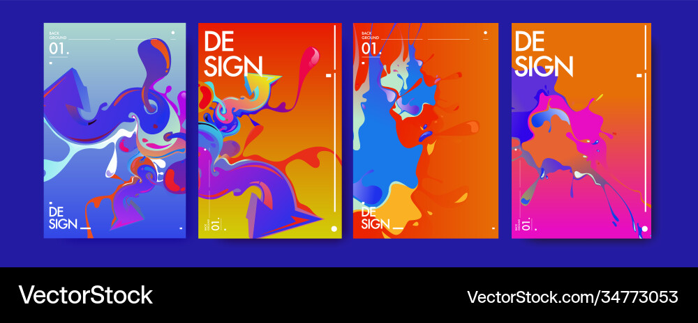 Colorful abstract fluid gradient pattern Colorful abstract fluid gradient pattern vector image