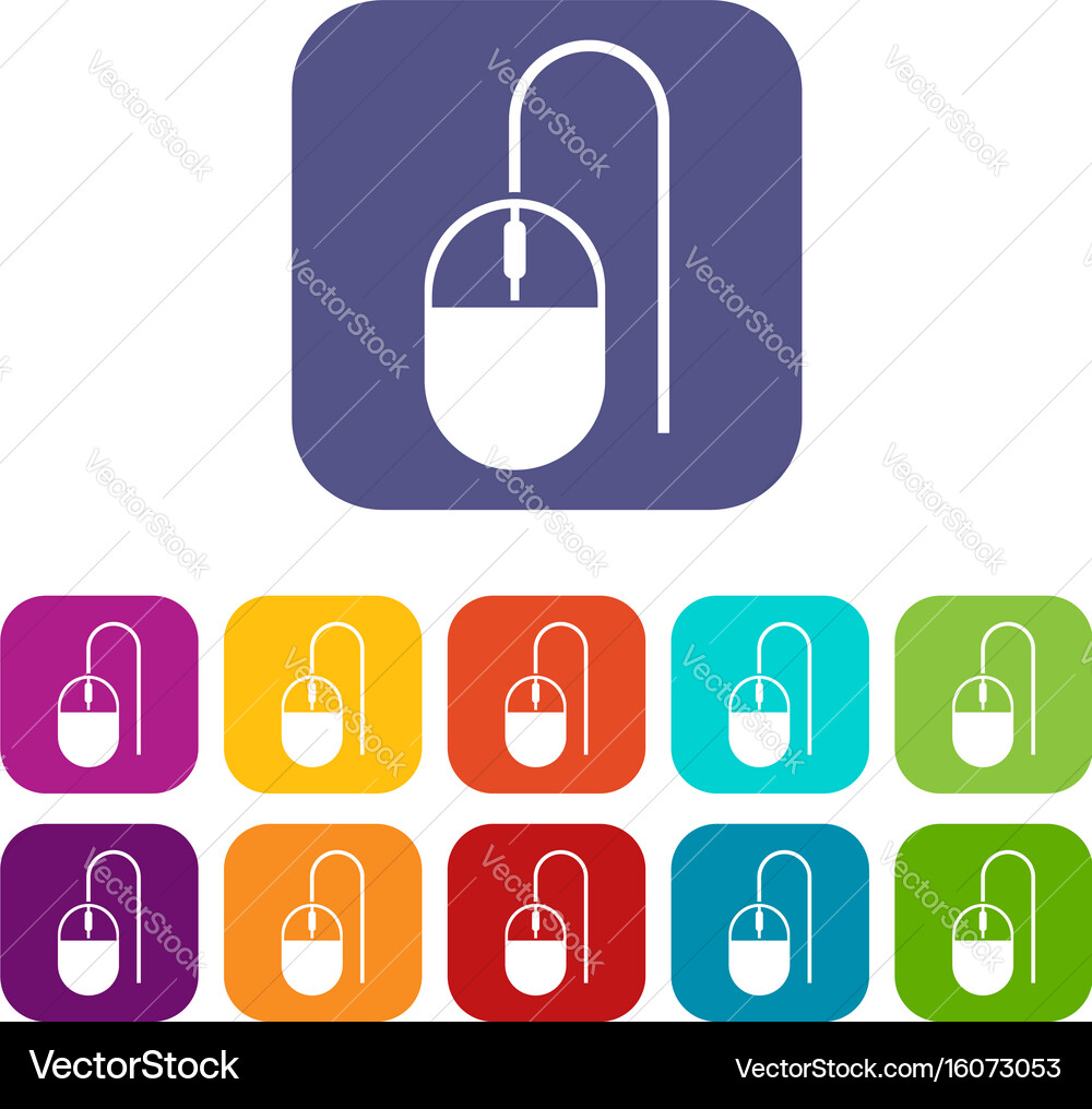 Computer mouse icons set Vector Image