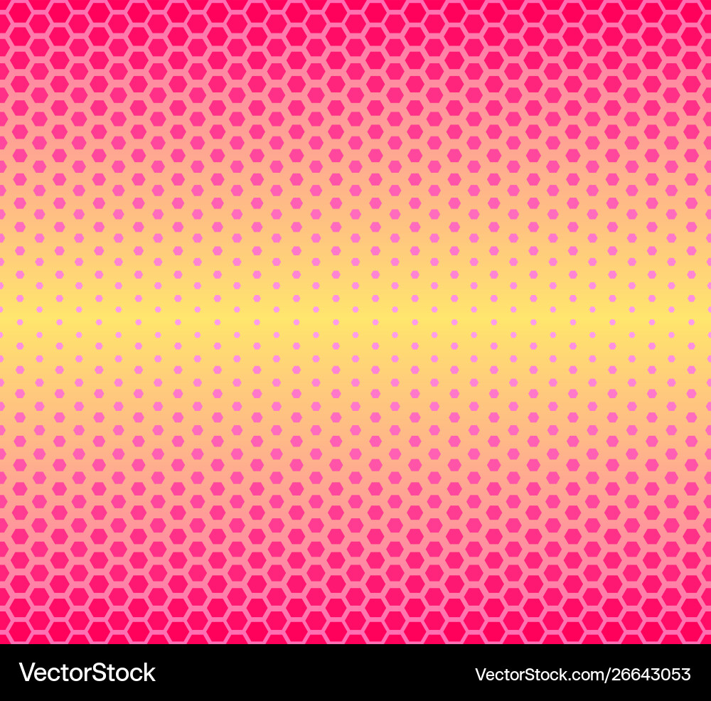 Geometric Halftone Hexagon Pattern Vector Image