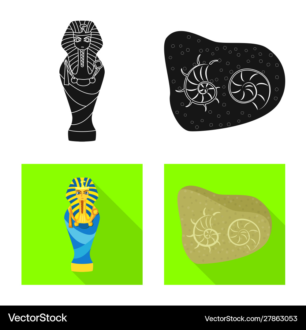 Isolated object story and items logo set Vector Image