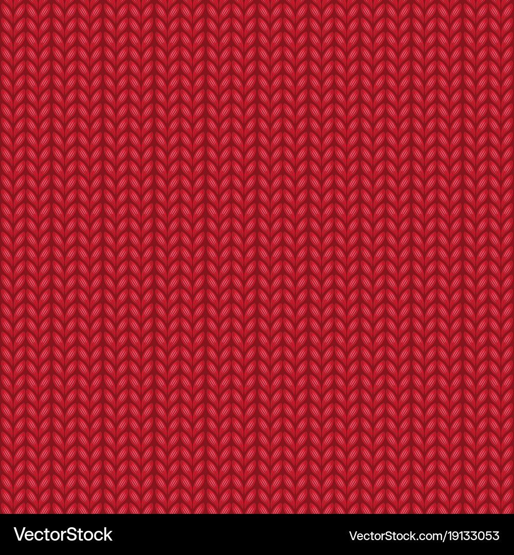 Red Knitted Fabric Texture vector image