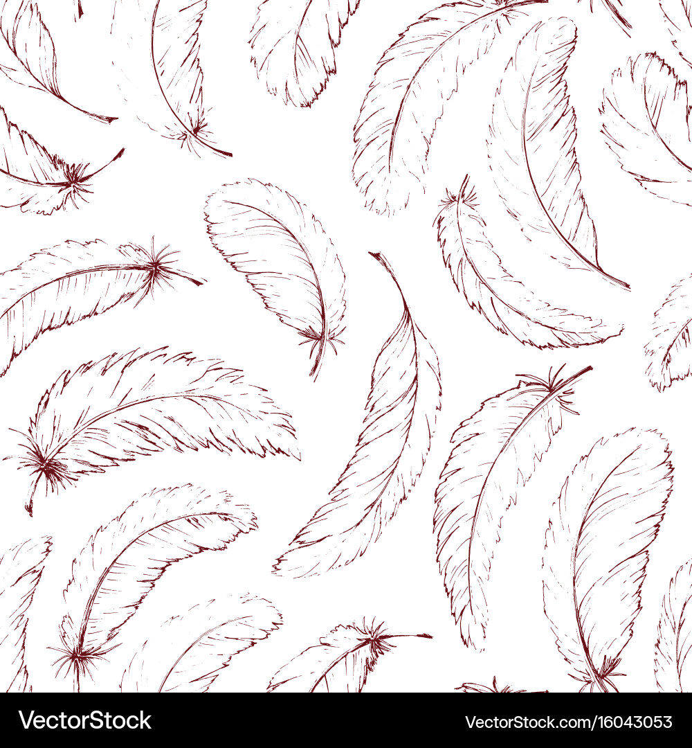 Retro Feather Pattern vector image
