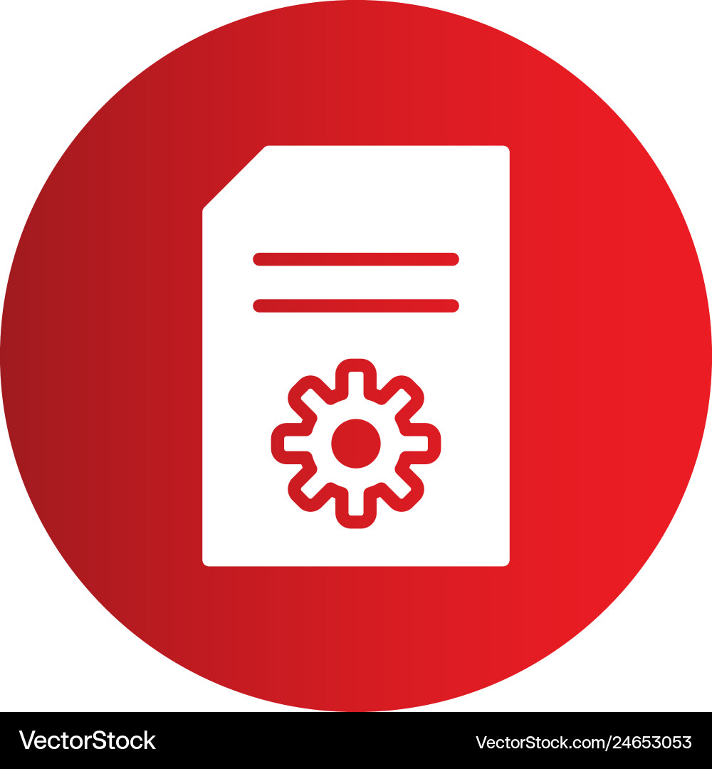Setting document icon Vector Image