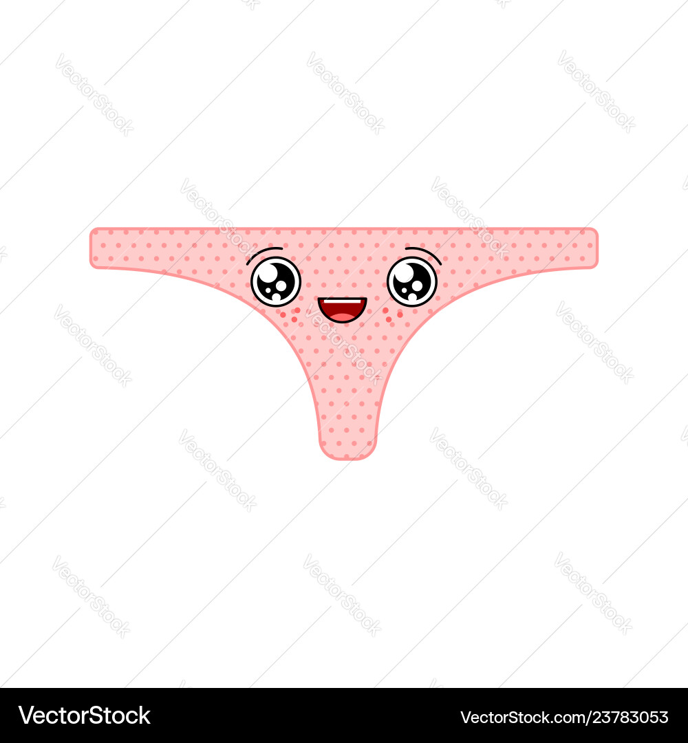 Thong kawaii niedlicher Cartoon lustige Unterhose süß Thong kawaii niedlicher Cartoon lustige Unterhose süß vektorbild