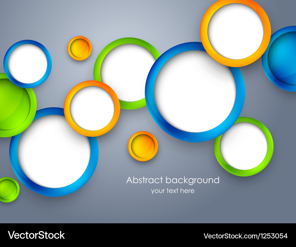 Abstract background with colorful circles vector image
