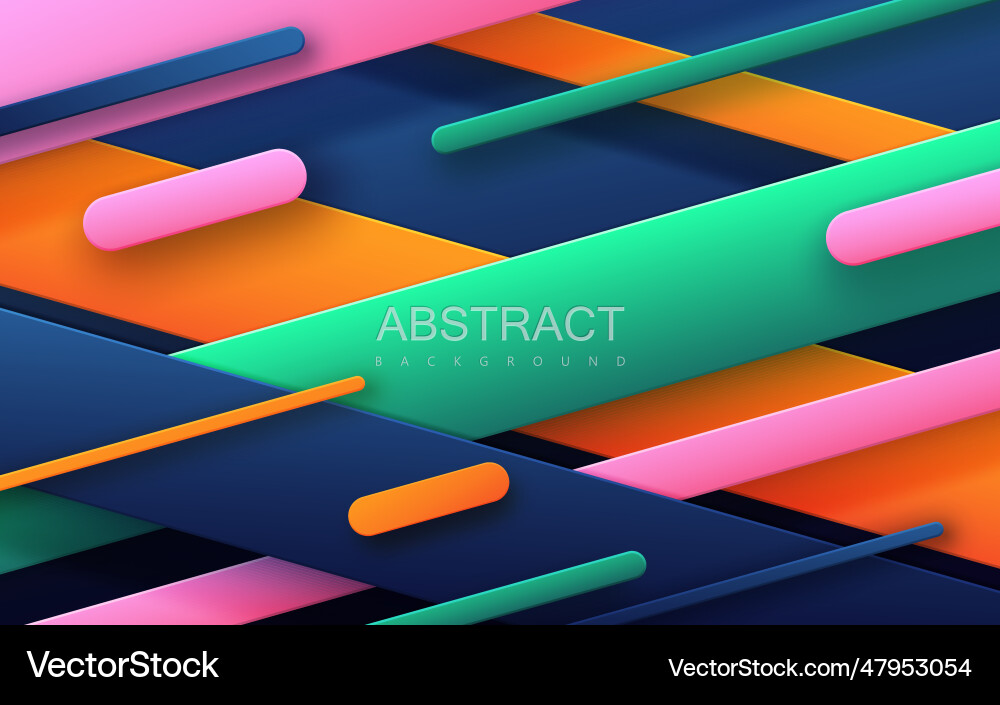 Abstract background with multicolored geometric vector image