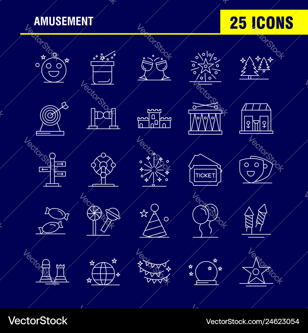 Amusement line icon for web print and mobile uxui Amusement line icon for web print and mobile uxui vector image