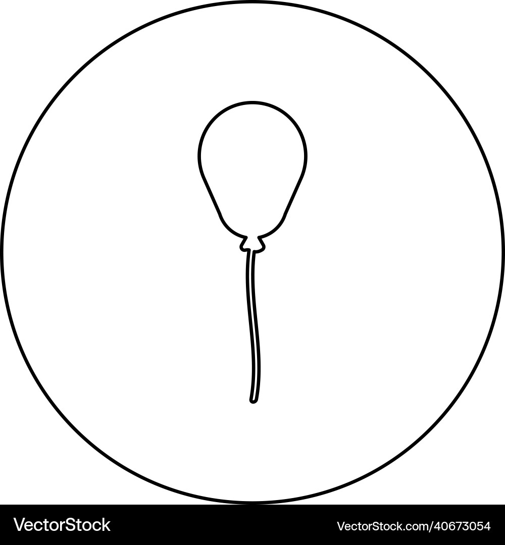 Balloon airball with string rope inflatable Balloon airball with string rope inflatable Vector Image