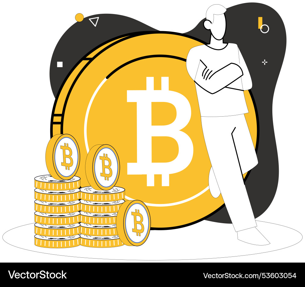 Bitcoin trading currency chameleon adapts its – Royalty-Free Vector |  VectorStock