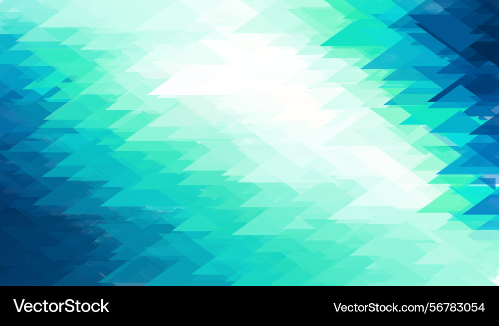 Blue gradient stacked triangles mosaic background Vector Image