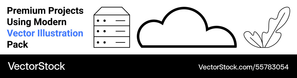 Cloud computing concept featuring server stack Vector Image