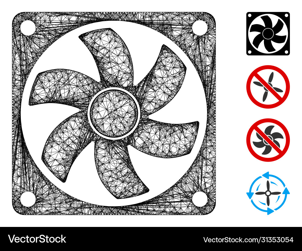 Computer cooler web mesh Computer cooler web mesh vector image