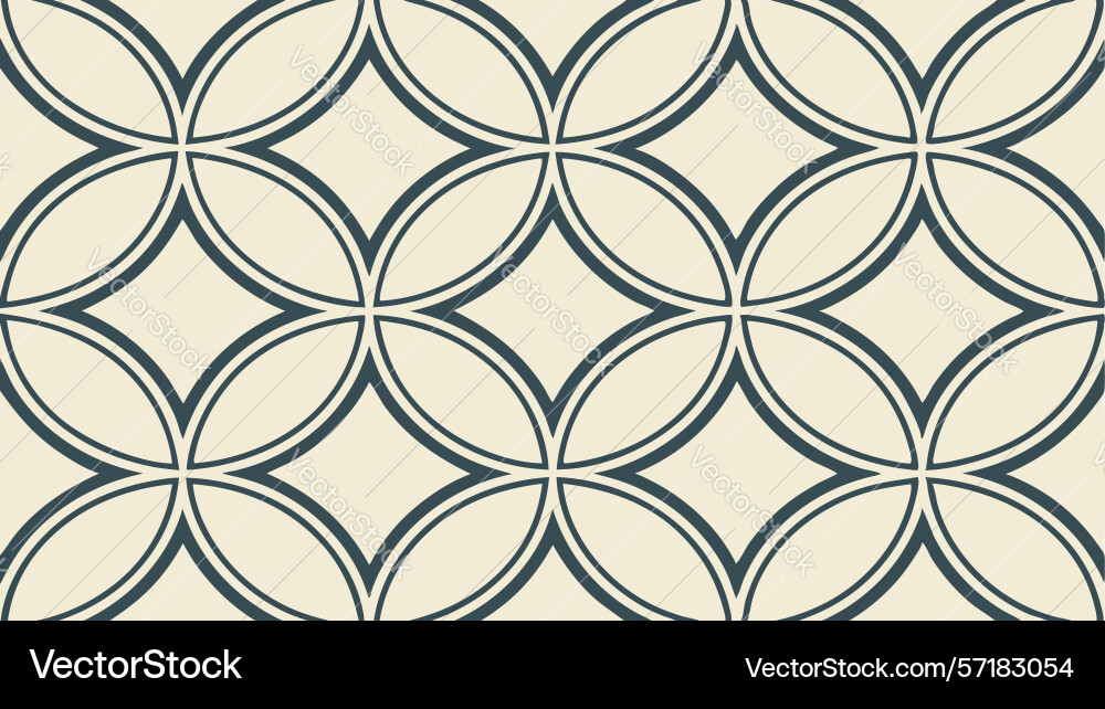 Connected circles geometric pattern abstract vector image