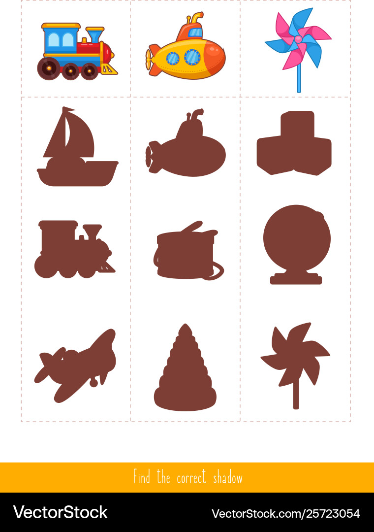Find the Matching Shadow vector image