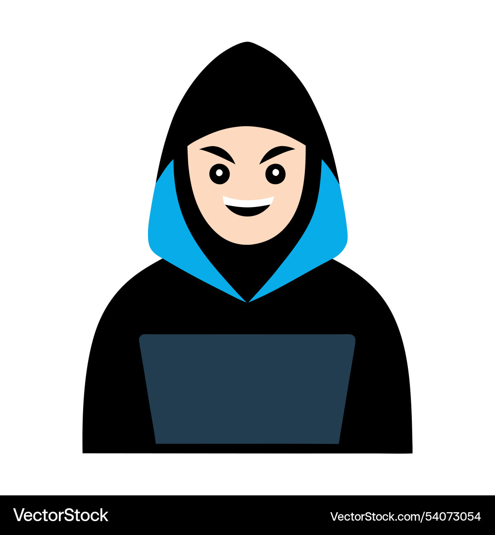 Hacker mockup design Hacker mockup design vector image