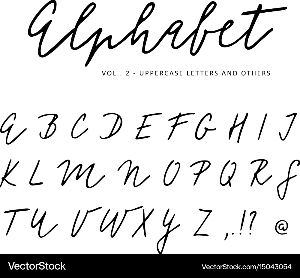 Handwritten Signature Script Font vector image