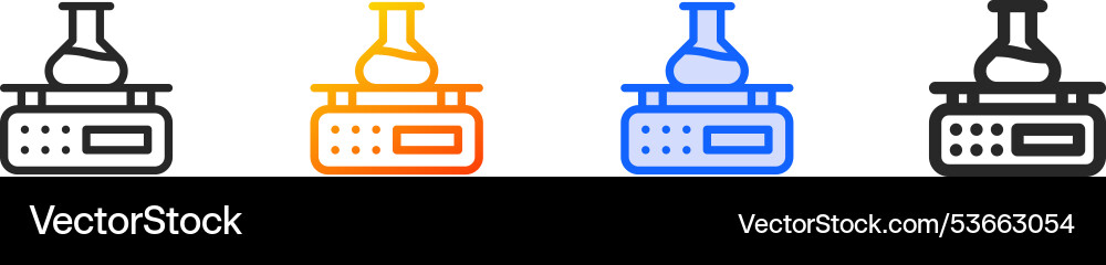 Lab scale iconthin linear gradient blue stroke Lab scale iconthin linear gradient blue stroke vector image
