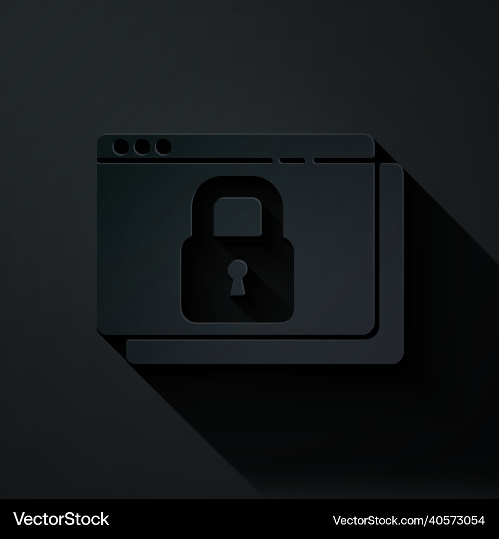 Paper cut secure your site with https ssl icon Paper cut secure your site with https ssl icon vector image