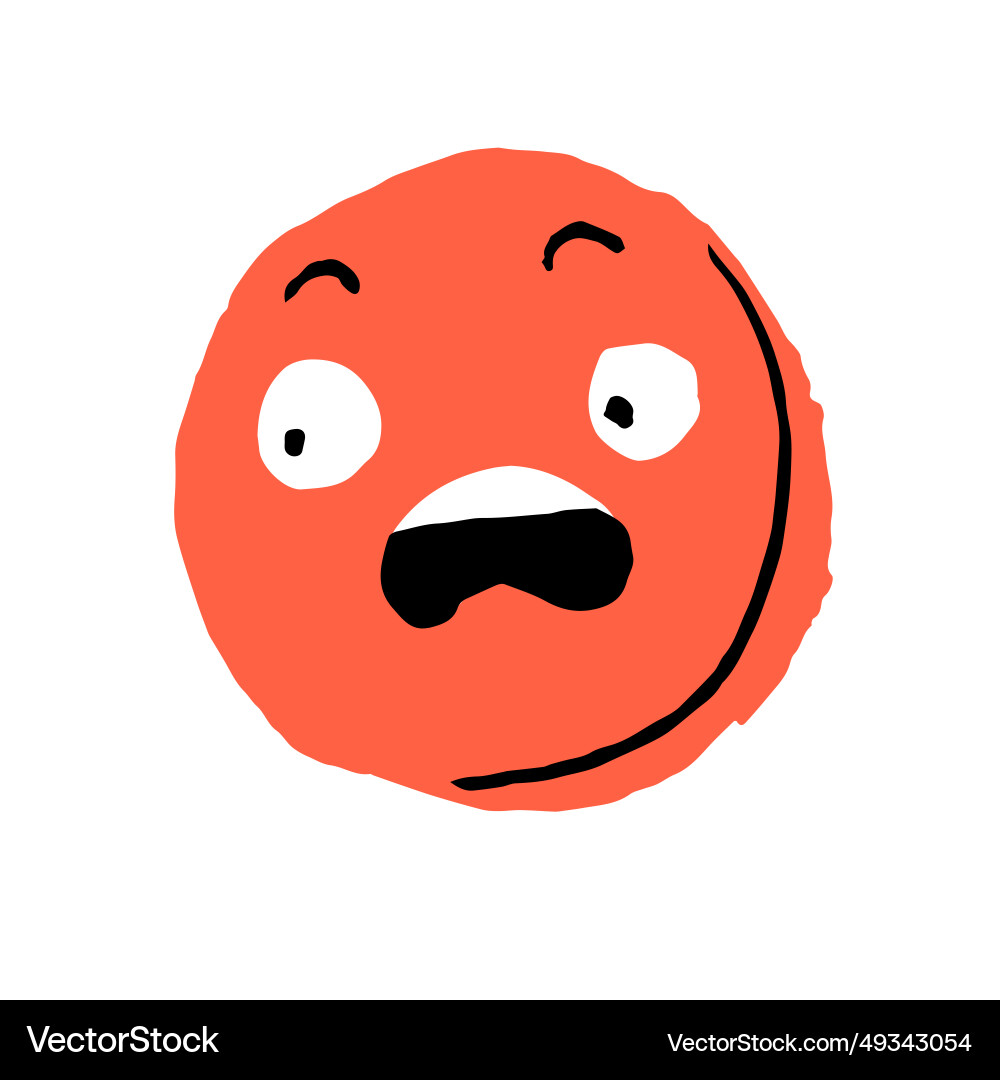 Scared geometry character geometric shape afraid Vector Image