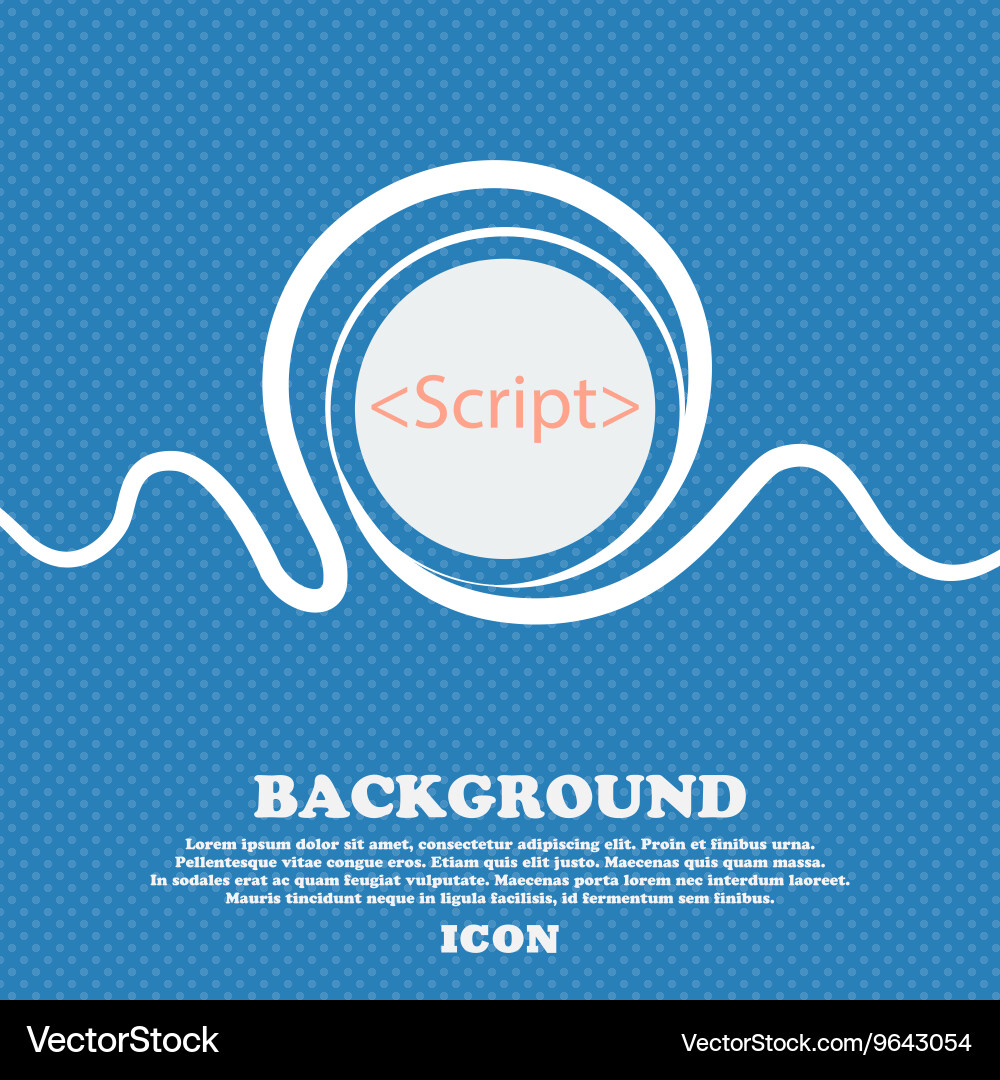 Script sign icon javascript code symbol blue Vector Image
