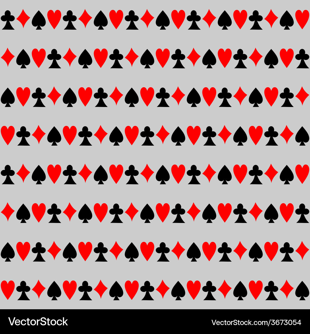 Seamless pattern with cards background vector image