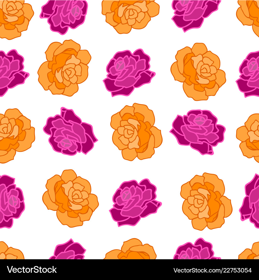 Seamless repeating pattern of roses Seamless repeating pattern of roses vector image