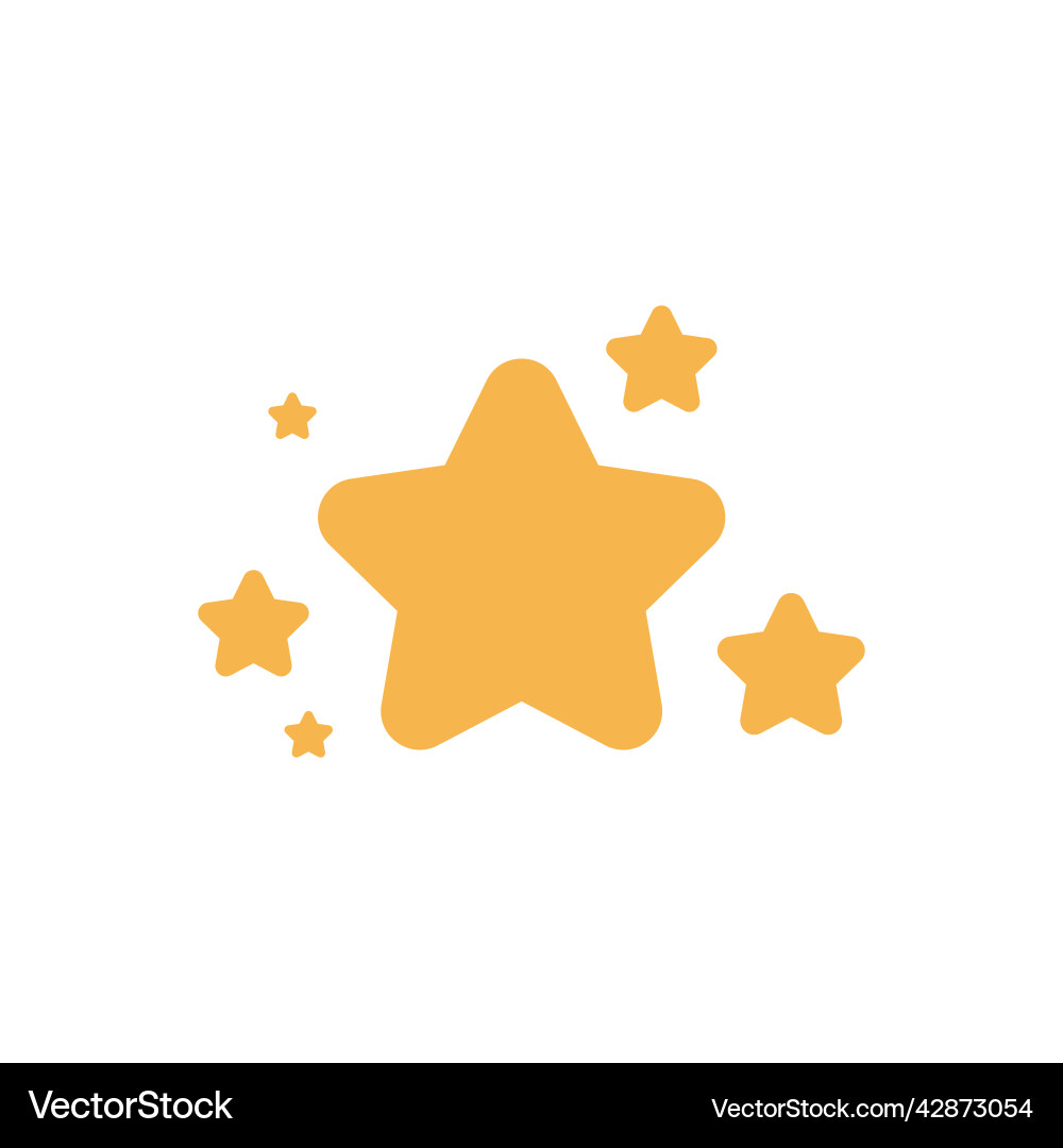 Sparkling star light abstract icon shiny sparkle Vector Image