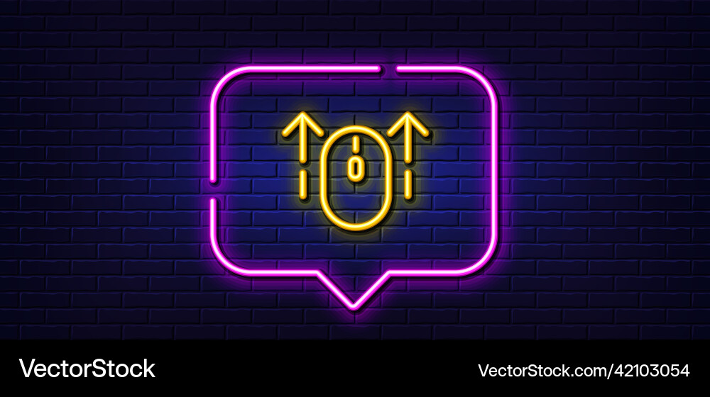 Swipe up mouse line icon scrolling arrow sign Swipe up mouse line icon scrolling arrow sign vector image