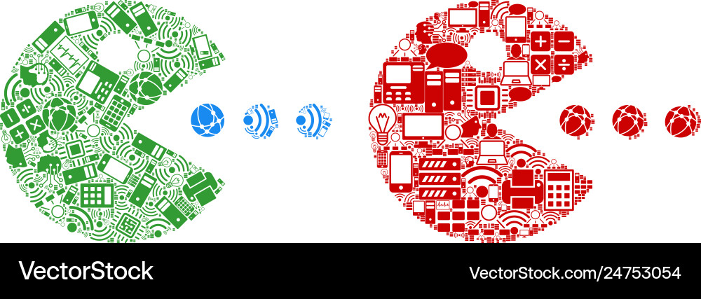 Talking smiley composition icons for bigdata Talking smiley composition icons for bigdata vector image