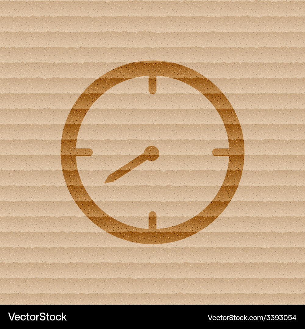 Timer icon symbol flat modern web design with long Vector Image