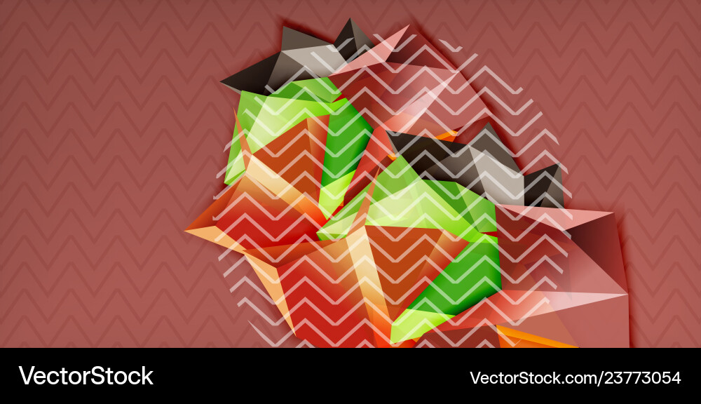 Triangular 3d geometric shapes background Vector Image