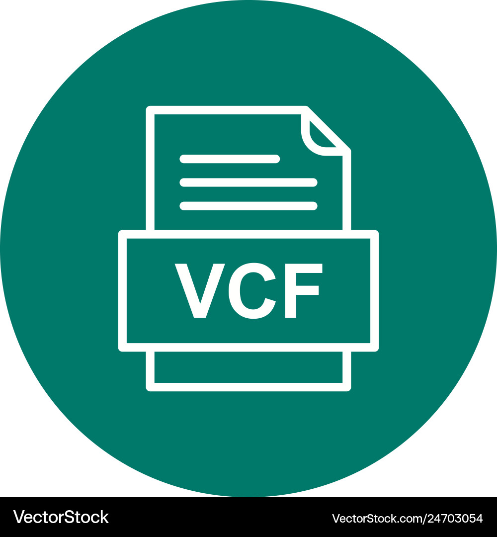Vcf file document icon Vector Image